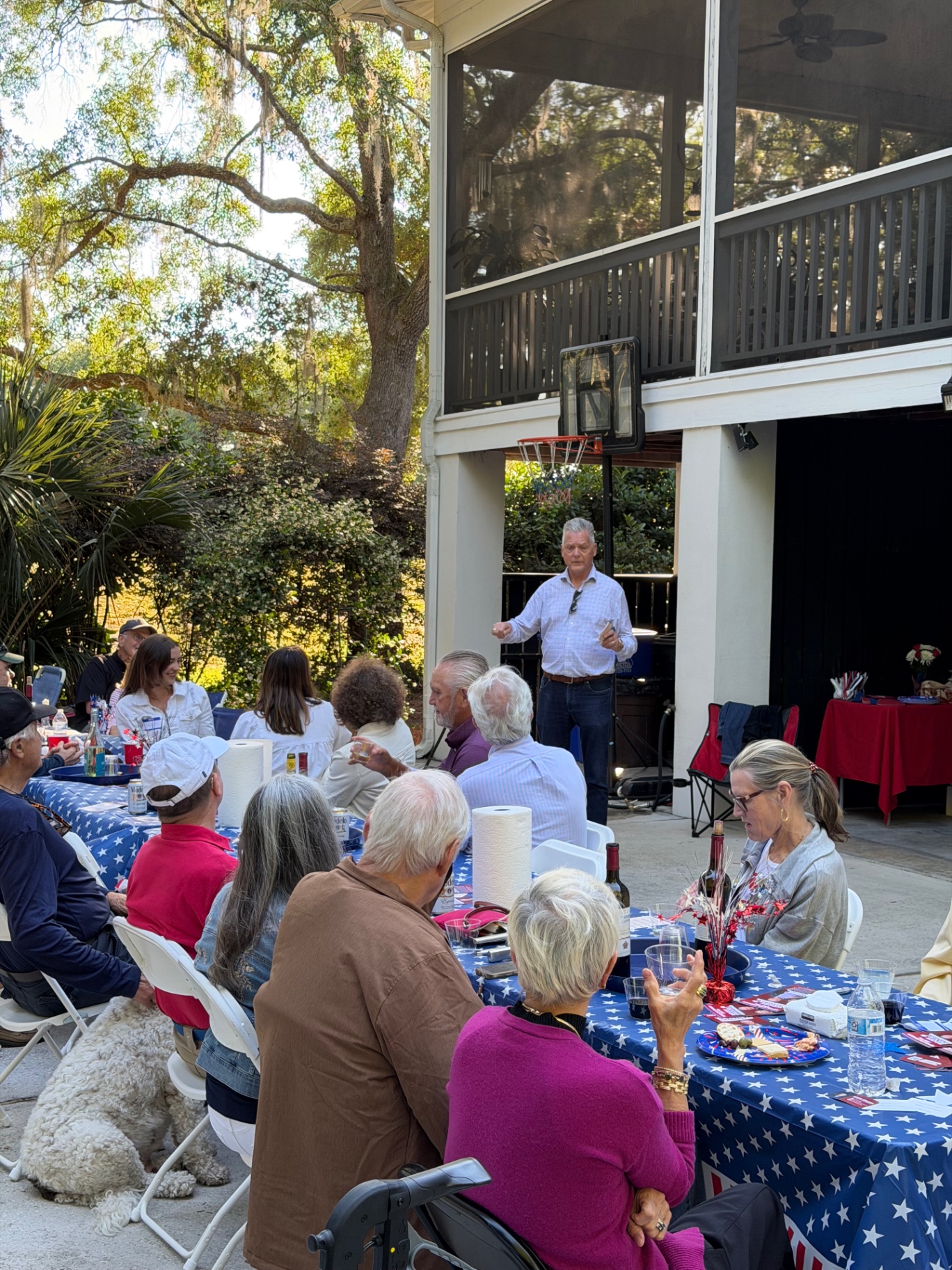 Sharing the vision for District 112 with friends and neighbors