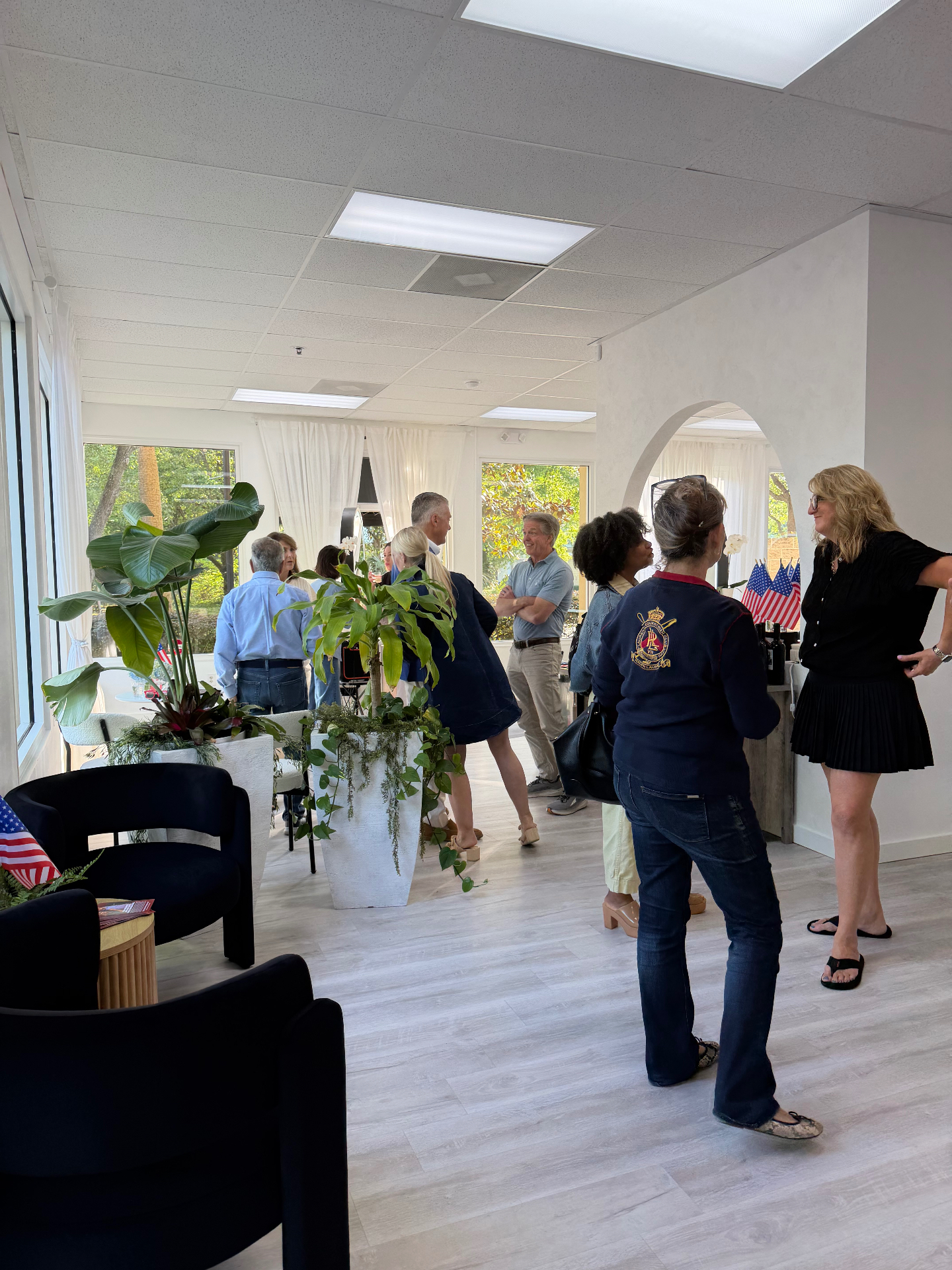 Community gathering with supporters