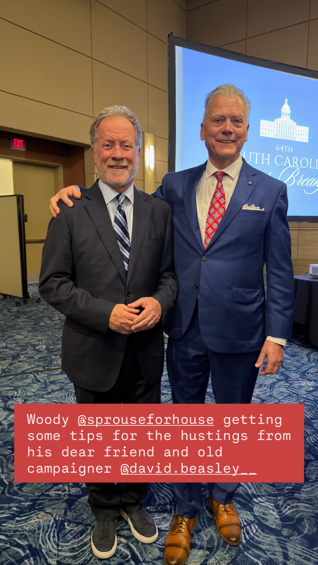 Woody Sprouse getting campaign tips from former SC Governor David Beasley